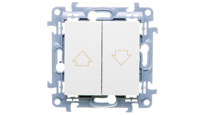 Simon 10 Przycisk żaluzjowy biały CZP1.01/11