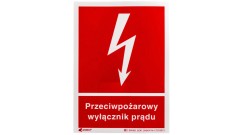 Naklejka ostrzegawcza /Przeciwpożarowy wyłącznik prądu 150x205/ 31P/F1/FS /5szt./