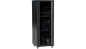 Szafa teleinformatyczna rack 19 cali 42U 600x600, drzwi szklane, kolor czarny FLAT PACK