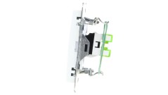 AS Gniazdo komputerowe pojedyncze RJ45 kat.5e MMC białe GPK-1G/K/m/00