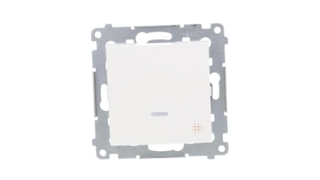 Simon 54 Łącznik krzyżowy z podświetleniem, szybkozłącza, biały DW7L.01/11
