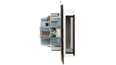 SONATA Gniazdo bryzgoszczelne z/u IP44 klapka przezroczysta ecru GPH-1RZ/m/27/d