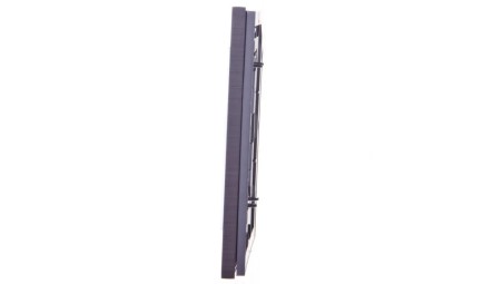 Simon 82 Ramka pojedyncza metalowa inox czarny/ ramka pośrednia aluminium 82917-38