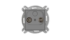ICON Mechanizm gniazda abonenckiego RTV końcowego 2dB szary mat 27IG2K
