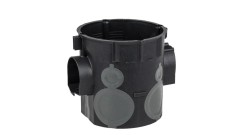 Puszka podtynkowa 60mm głęboka z membranami przebiciowymi czarna wiatroszczelna E107-2K 83107007