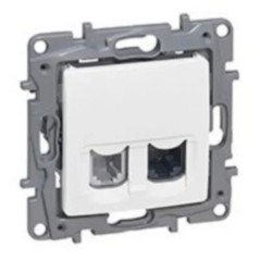 NILOE Gniazdo teleinformatyczne RJ11+RJ45 kat.5 UTP białe 764570
