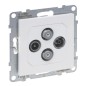 SUNO Gniazdo antenowe TV-R-2xSAT końcowe 1,5dB białe 721170