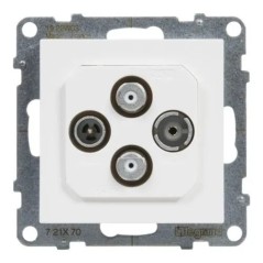 SUNO Gniazdo antenowe TV-R-2xSAT końcowe 1,5dB białe 721170