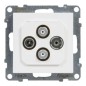 SUNO Gniazdo antenowe TV-R-2xSAT końcowe 1,5dB białe 721170