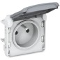 PLEXO55 gniazdo hermetyczne szare 2P+Z 16A IP55 069551