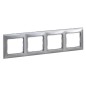 VALENA Ramka poczwórna pozioma aluminium tworzywo 770154