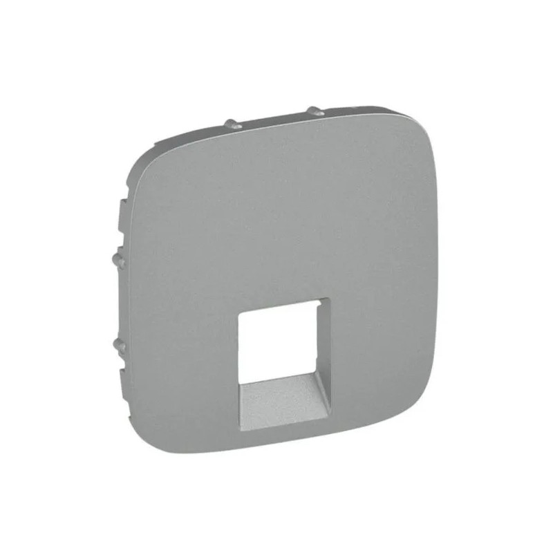 VALENA ALLURE Plakietka gniazda pojedynczego RJ11 kategorii 6 utp aluminium 755417