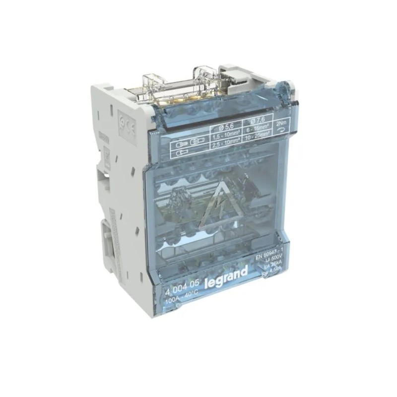 Modułowy blok rozdzielczy 4P 1,5-16mm2 4M 100A 6 zacisków 400405
