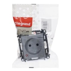 VALENA LIFE Gniazdo pojedyncze b/u aluminium 753316