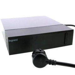 HELMO Przedłużacz do kącika TV 4X2P+Z + 4X2P z ogranicznikiem przepięć z przewodem 2.0m 3x1.5 mm2 czarny 049430