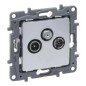 Niloe Selection Gniazdo tv-rd-sat końcowe do instalacji typu gwiazda 1,5db aluminium 762163 Niloe Selection Gniazdo tv-rd-sat końcowe do instalacji typu gwiazda 1,5db aluminium 762163