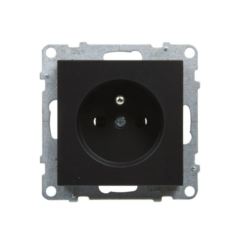 SUNO Gniazdo pojedyncze 2P+Z czarne 16A 250V zaciski śrubowe 721485 SUNO Gniazdo pojedyncze 2P+Z czarne 16A 250V zaciski śrubowe 721485