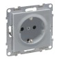 SUNO Gniazdo SCHUKO 2P+Z aluminium 16A 250V zaciski automatyczne z przesłoną 721320 SUNO Gniazdo SCHUKO 2P+Z aluminium 16A 250V zaciski automatyczne z przesłoną 721320