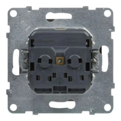 SUNO Gniazdo SCHUKO 2P+Z aluminium 16A 250V zaciski automatyczne z przesłoną 721320