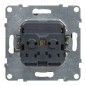 SUNO Gniazdo SCHUKO 2P+Z aluminium 16A 250V zaciski automatyczne z przesłoną 721320 SUNO Gniazdo SCHUKO 2P+Z aluminium 16A 250V zaciski automatyczne z przesłoną 721320