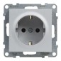SUNO Gniazdo SCHUKO 2P+Z aluminium 16A 250V zaciski automatyczne z przesłoną 721320 SUNO Gniazdo SCHUKO 2P+Z aluminium 16A 250V zaciski automatyczne z przesłoną 721320