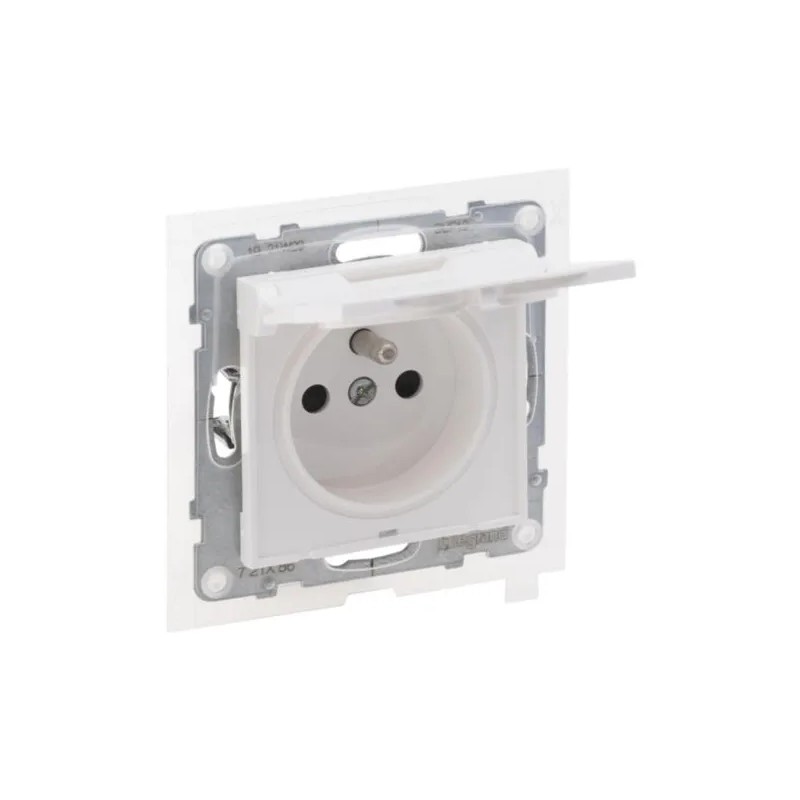 SUNO Gniazdo pojedyncze 2P+Z IP44 białe 16A 250V zaciski automatyczne z przesłoną 721186 SUNO Gniazdo pojedyncze 2P+Z IP44 białe 16A 250V zaciski automatyczne z przesłoną 721186