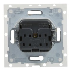 SUNO Gniazdo pojedyncze 2P+Z IP44 białe 16A 250V zaciski automatyczne z przesłoną 721186