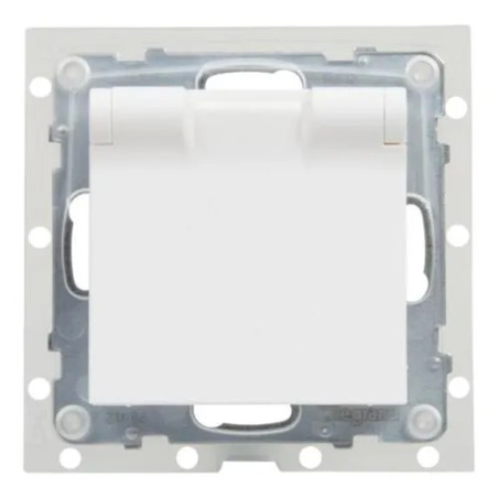 SUNO Gniazdo pojedyncze 2P+Z IP44 białe 16A 250V zaciski automatyczne z przesłoną 721186