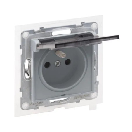 SUNO Gniazdo pojedyncze 2P+Z IP44 aluminium 16A 250V zaciski automatyczne z przesłoną 721386