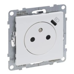SUNO Gniazdo pojedyncze z USB-C 1,5A białe 16A 250V zaciski automatyczne z przesłoną 721189
