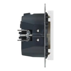SUNO Gniazdo pojedyncze z USB-C 1,5A białe 16A 250V zaciski automatyczne z przesłoną 721189