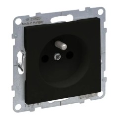 SUNO Gniazdo pojedyncze 2P+Z czarne 16A 250V zaciski automatyczne 721481