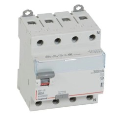Wyłącznik różnicowoprądowy 4P 80A 0,3A typ AC P304 DX3 411725