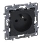 Niloe Selection Gniazdo 2p+z 16A 250V (z przesłoną, zaciski automatyczne) antracyt 762225