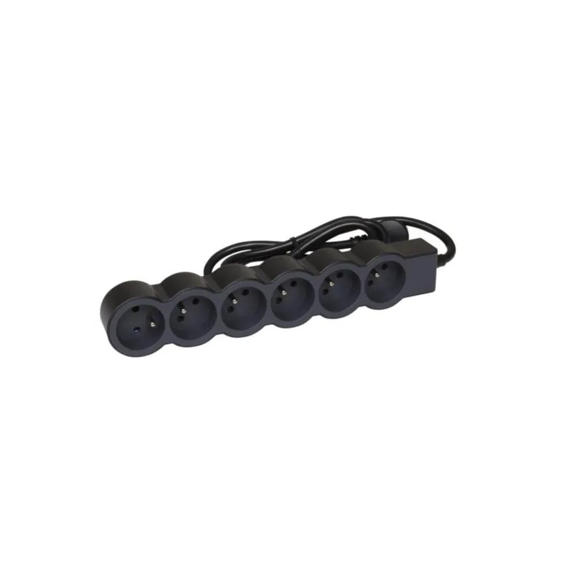 HELMO Przedłużacz standard 6x2P+Z z przewodem 1.5m 3x1.0 mm2 czarny/grafitowy 049486 HELMO Przedłużacz standard 6x2P+Z z przewodem 1.5m 3x1.0 mm2 czarny/grafitowy 049486