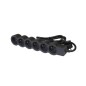 HELMO Przedłużacz standard 6x2P+Z z przewodem 1.5m 3x1.0 mm2 czarny/grafitowy 049486 HELMO Przedłużacz standard 6x2P+Z z przewodem 1.5m 3x1.0 mm2 czarny/grafitowy 049486