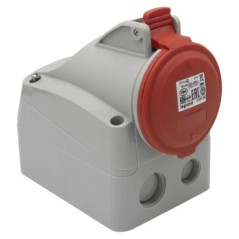 Gniazdo stałe 16A 5P 400V czerowne IP44 P17 TEMPRA PRO 555159