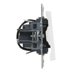 SUNO Łącznik jednobiegunowy biały 10AX 250V zaciski automatyczne podświetlany 721111