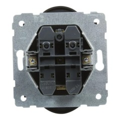 SUNO Gniazdo podwójne 2x2P+Z czarne 16A 250V zaciski śrubowe 721491