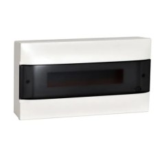 Rozdzielnica modułowa natynkowa PRACTIBOX S 1x18 drzwi przezroczyste 137436