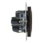 SUNO Gniazdo SCHUKO 2P+Z czarne 16A 250V zaciski automatyczne z przesłoną 721420