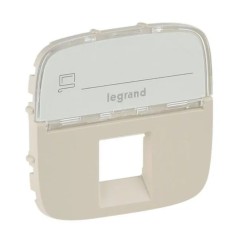 VALENA ALLURE Plakietka gniazda pojedynczego RJ11 lub rj12 lub RJ45 z etykietą kremowy 755476
