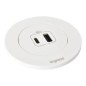 INCARA Gniazdo meblowe DISQ 60 USB A+C 2,0 m biały 654730