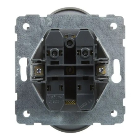 SUNO Gniazdo podwójne 2x2P+Z aluminium 16A 250V zaciski śrubowe 721391