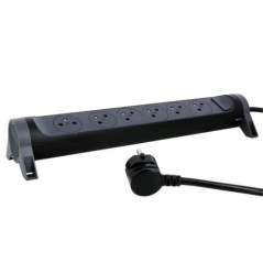 HELMO Przedłużacz premium obrotowy 6x2P+Z z przewodem 1.5m 3x1.0 mm2 czarny/grafitowy 049456
