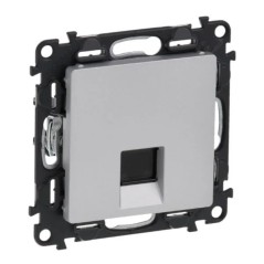 VALENA LIFE Gniazdo komputerowe 1xRJ45 UTP kat.6 aluminium 753342