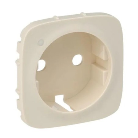VALENA ALLURE Plakietka gniazda pojedynczego SCHUKO 2p+z z podświetleniem led kremowy 754856