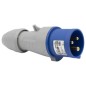 Wtyczka przenośna 3P 16A 230V niebieska IP44 P17 TEMPRA PRO 555124 Wtyczka przenośna 3P 16A 230V niebieska IP44 P17 TEMPRA PRO 555124