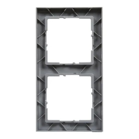 SUNO Ramka dwukrotna aluminium szczotkowane 721562
