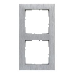 SUNO Ramka dwukrotna aluminium szczotkowane 721562